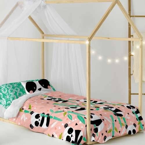 Set pokrivača za poplun HappyFriday Moshi Moshi Panda Garden Roza Krevet od 105 2 Dijelovi Cijena