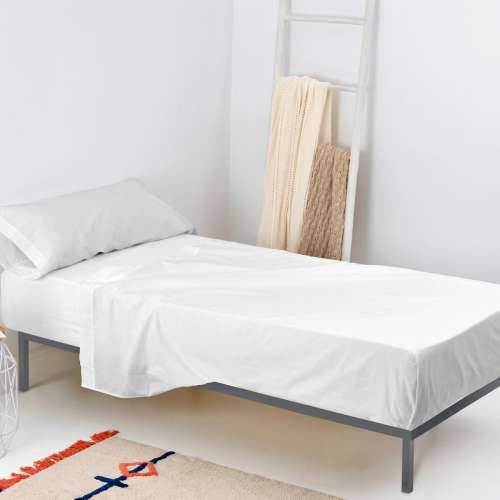 Set posteljine HappyFriday BASIC KIDS Bijela Krevet od 105 180 x 270 cm 2 Dijelovi Cijena