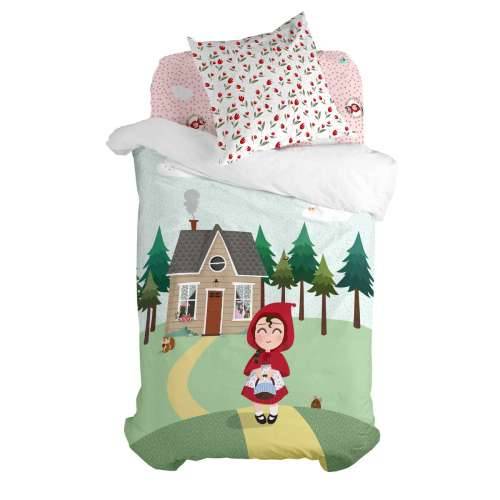 Set pokrivača za poplun HappyFriday Mr Fox Red riding hood  Pisana Krevet od 80 2 Dijelovi Cijena