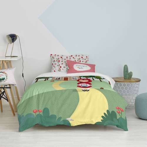 Set pokrivača za poplun HappyFriday Mr Fox Red riding hood  Pisana Krevet od 80 2 Dijelovi Cijena