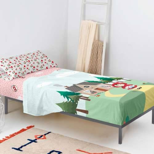 Set posteljine HappyFriday Mr Fox Red Riding Hood Pisana Krevet od 80/90 2 Dijelovi Cijena