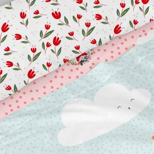 Set posteljine HappyFriday Mr Fox Red Riding Hood Pisana Krevet od 80/90 2 Dijelovi Cijena