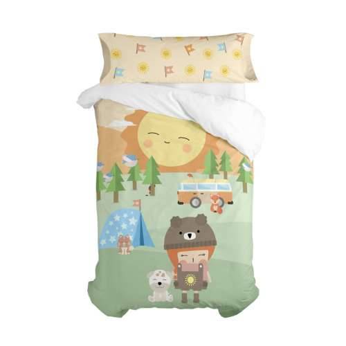 Set pokrivača za poplun HappyFriday Happynois Camping Pisana Krevet od 105 2 Dijelovi Cijena