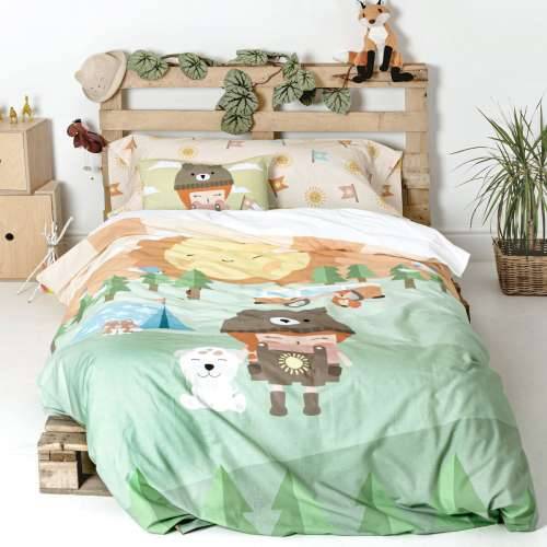 Set pokrivača za poplun HappyFriday Happynois Camping Pisana Krevet od 105 2 Dijelovi Cijena