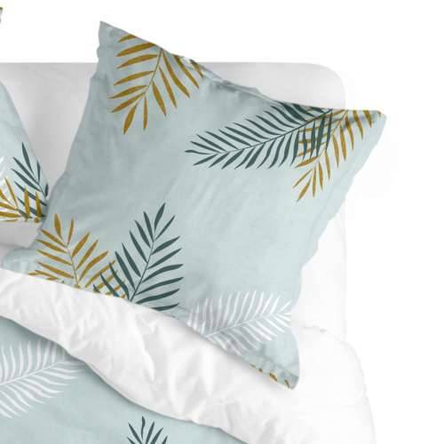 Jastučnica HappyFriday Blanc Foliage Mint Pisana 80 x 80 cm Cijena
