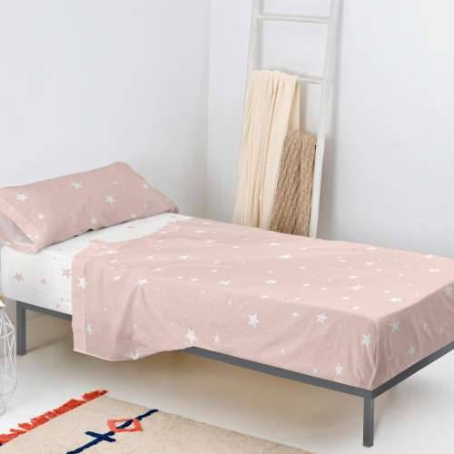 Set posteljine HappyFriday Basic Kids Little star Roza Krevet od 80/90 2 Dijelovi Cijena