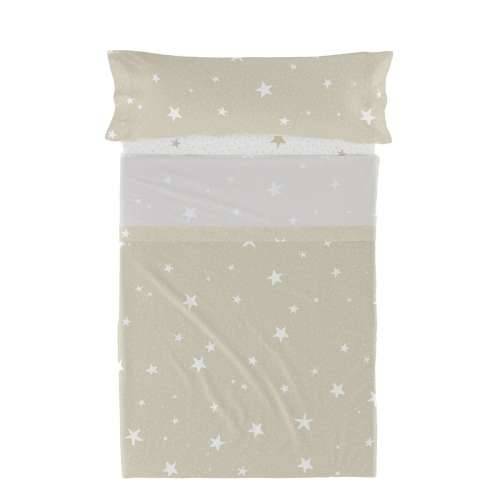 Set posteljine HappyFriday Basic Kids Little star Bež Krevet od 105 180 x 270 cm 2 Dijelovi Cijena