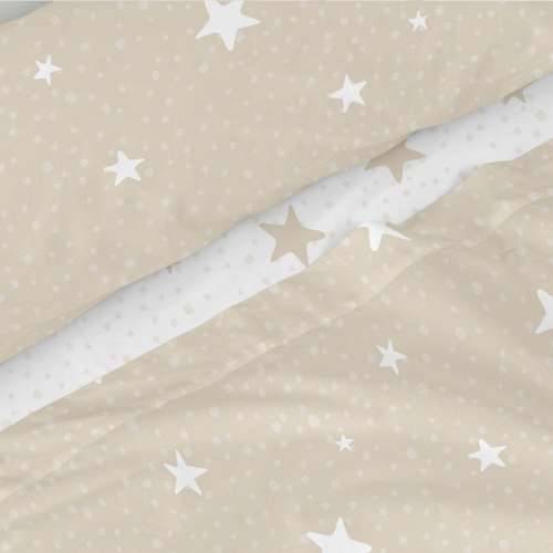 Set posteljine HappyFriday Basic Kids Little star Bež Krevet od 105 180 x 270 cm 2 Dijelovi Cijena