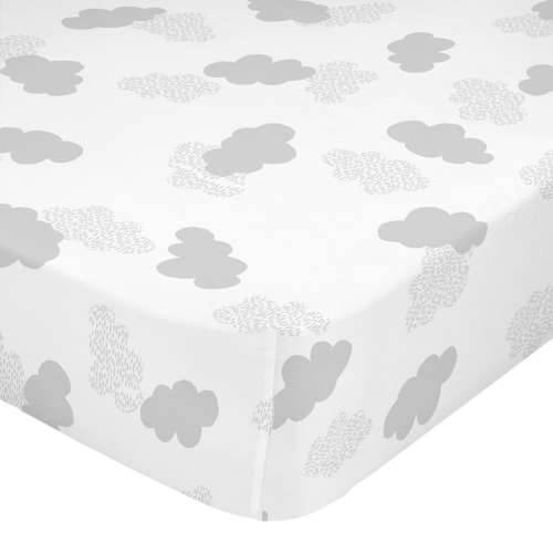 Donji podmetač HappyFriday BASIC KIDS Bijela Siva 70 x 140 x 14 cm Oblaci Cijena
