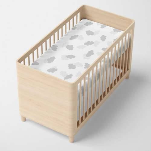 Donji podmetač HappyFriday BASIC KIDS Bijela Siva 70 x 140 x 14 cm Oblaci Cijena