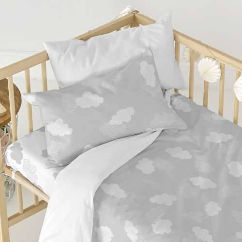 Donji podmetač HappyFriday BASIC KIDS Bijela Siva 70 x 140 x 14 cm Oblaci Cijena