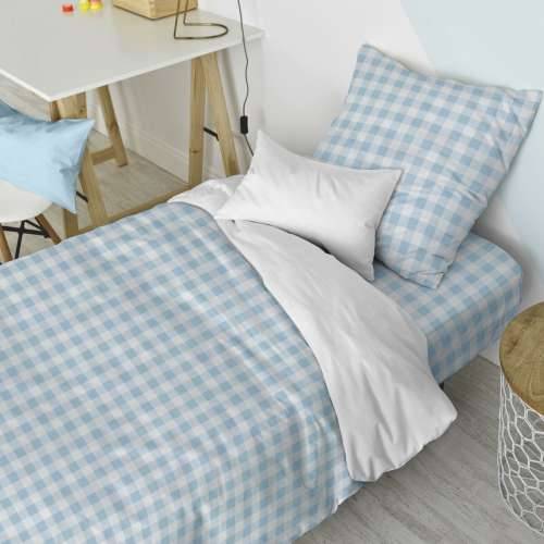 Set pokrivača za poplun HappyFriday Basic Kids Plava Krevet od 80 Vichy 2 Dijelovi Cijena