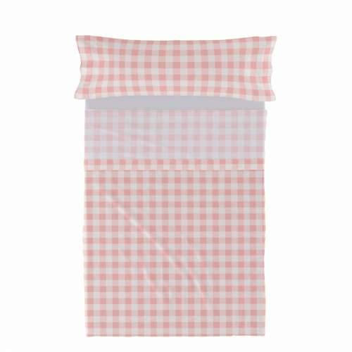 Set posteljine HappyFriday Basic Kids Vichy Roza Krevet od 80/90 2 Dijelovi Cijena