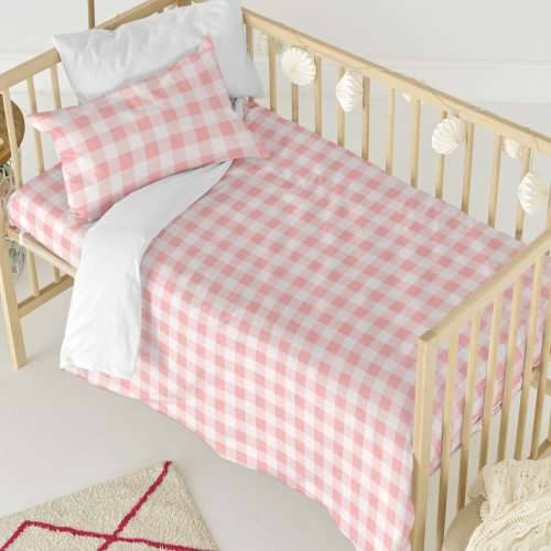 Set pokrivača za poplun HappyFriday Basic Kids Roza Dječji krevetić Vichy 2 Dijelovi Cijena