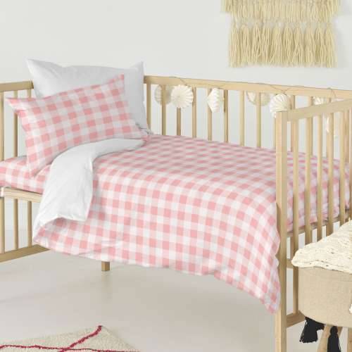 Set pokrivača za poplun HappyFriday Basic Kids Roza Dječji krevetić Vichy 2 Dijelovi Cijena