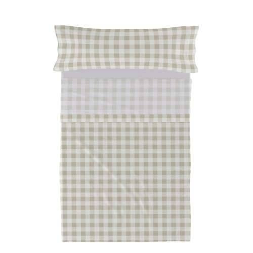 Set posteljine HappyFriday Basic Kids Vichy Bež Krevet od 105 180 x 270 cm 2 Dijelovi Cijena