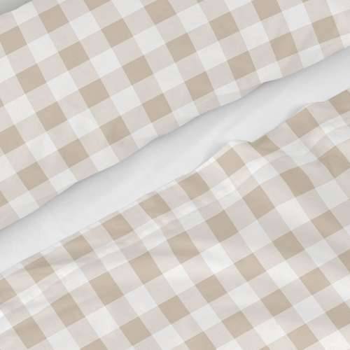 Set posteljine HappyFriday Basic Kids Vichy Bež Krevet od 105 180 x 270 cm 2 Dijelovi Cijena