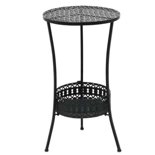 Bistro stol crni 40 x 70 cm metalni Cijena