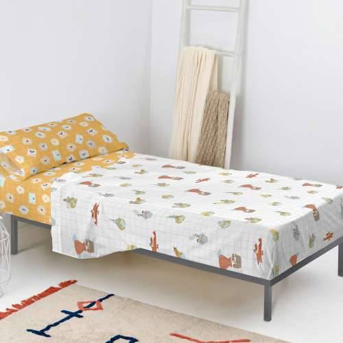 Set posteljine HappyFriday Mr Fox World Trip Pisana Krevet od 105 2 Dijelovi Cijena