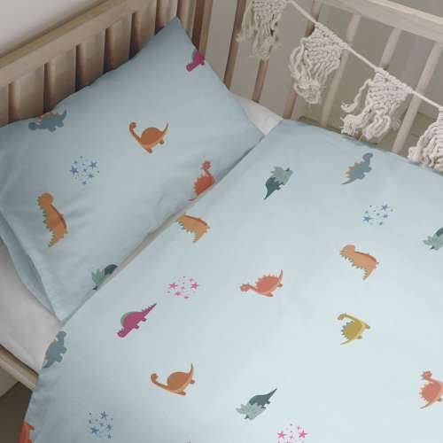 Set pokrivača za poplun HappyFriday Mini dinosaur Pisana Dječji krevetić 2 Dijelovi Cijena