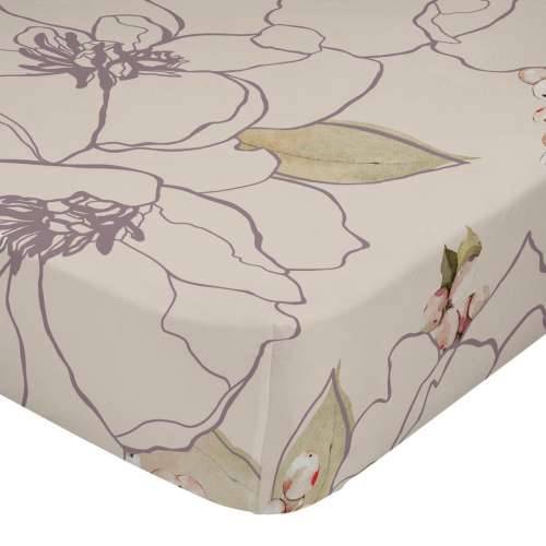 Podesiva plahta HappyFriday White peonies Pisana 180 x 200 x 32 cm Cijena