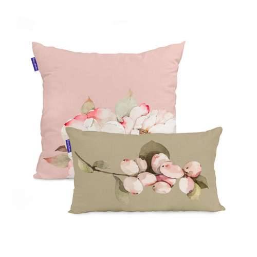 Set navlaka za jastuke HappyFriday White peonies Pisana 2 Dijelovi Cijena