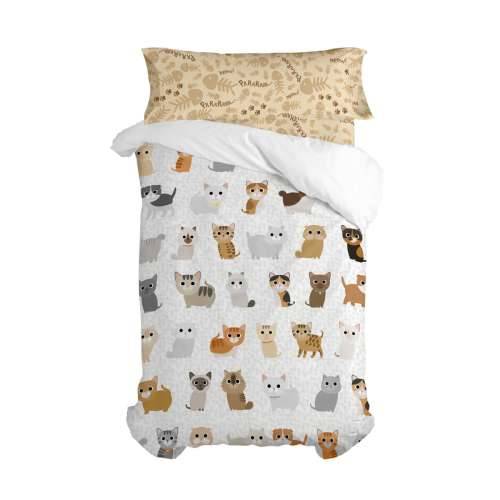 Set pokrivača za poplun HappyFriday Mr Fox Cats Pisana Krevet od 80/90 2 Dijelovi Cijena
