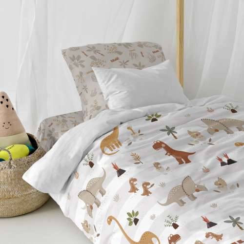 Set pokrivača za poplun HappyFriday Moshi Moshi Dino Family Pisana Krevet od 80 2 Dijelovi Cijena