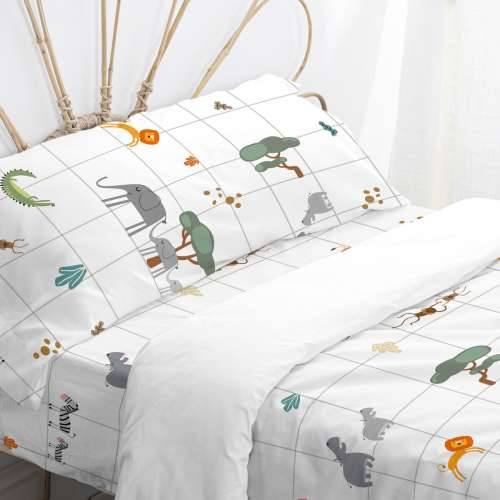 Set pokrivača za poplun HappyFriday Mini savanna Pisana Krevet od 105 2 Dijelovi Cijena