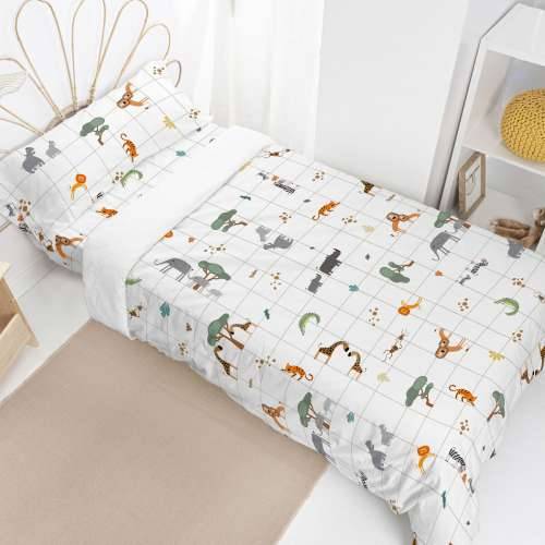 Set pokrivača za poplun HappyFriday Mini savanna Pisana Krevet od 105 2 Dijelovi Cijena