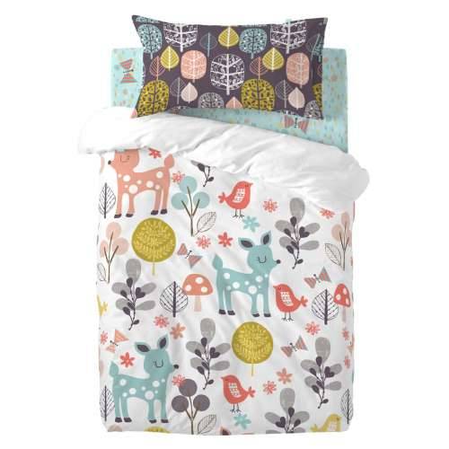 Set pokrivača za poplun HappyFriday Moshi Moshi Woodland Pisana Dječji krevetić 2 Dijelovi Cijena