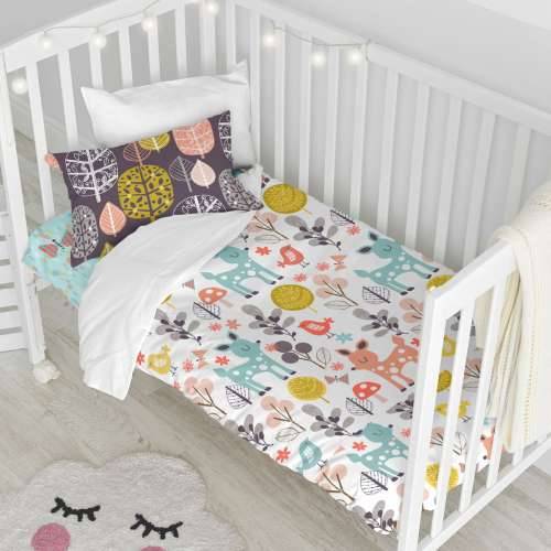 Set pokrivača za poplun HappyFriday Moshi Moshi Woodland Pisana Dječji krevetić 2 Dijelovi Cijena