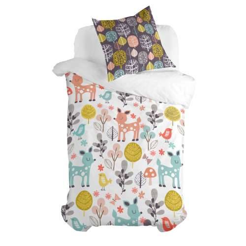 Set pokrivača za poplun HappyFriday Moshi Moshi Woodland Pisana Krevet od 80 2 Dijelovi Cijena
