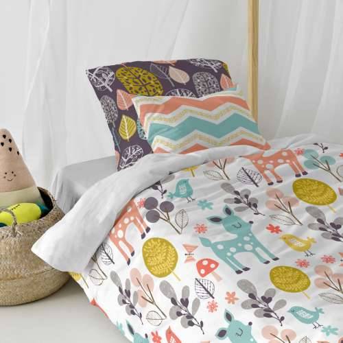 Set pokrivača za poplun HappyFriday Moshi Moshi Woodland Pisana Krevet od 80 2 Dijelovi Cijena