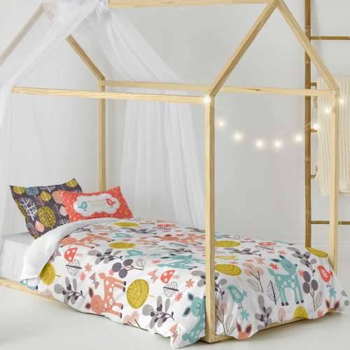 Set pokrivača za poplun HappyFriday Moshi Moshi Woodland Pisana Krevet od 80 2 Dijelovi Cijena