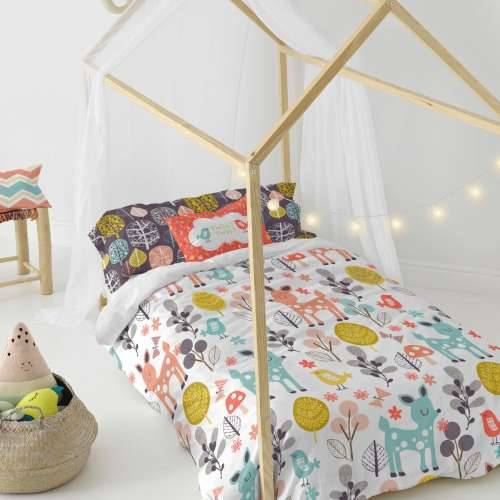 Set pokrivača za poplun HappyFriday Moshi Moshi Woodland Pisana Krevet od 80/90 2 Dijelovi Cijena