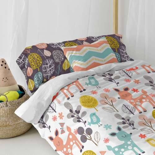 Set pokrivača za poplun HappyFriday Moshi Moshi Woodland Pisana Krevet od 80/90 2 Dijelovi Cijena