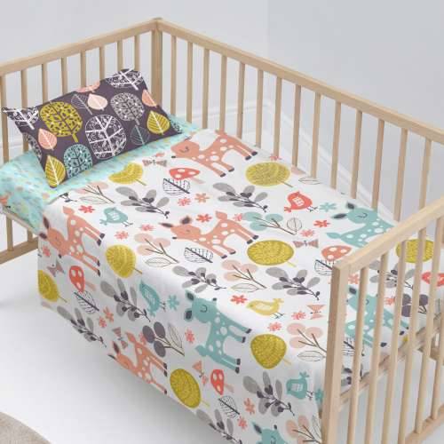 Set posteljine HappyFriday Moshi Moshi Woodland Pisana Dječji krevetić 2 Dijelovi Cijena