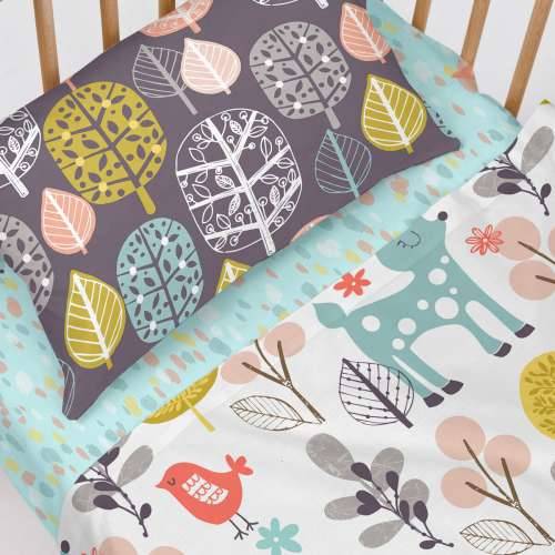 Set posteljine HappyFriday Moshi Moshi Woodland Pisana Dječji krevetić 2 Dijelovi Cijena