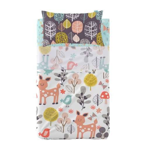 Set posteljine HappyFriday Moshi Moshi Woodland Pisana Dječji krevetić 2 Dijelovi Cijena