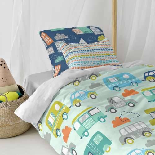 Set pokrivača za poplun HappyFriday Moshi Moshi Holidays Pisana Krevet od 80 2 Dijelovi Cijena