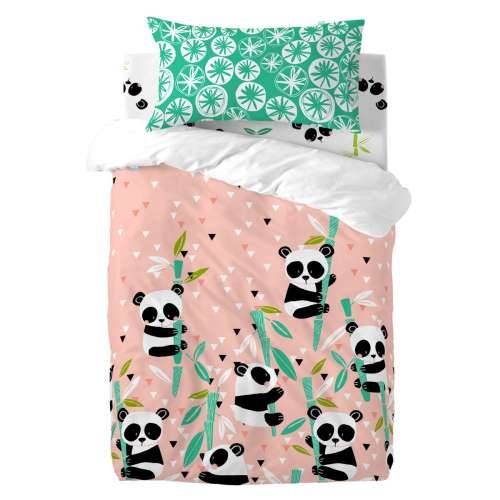 Set pokrivača za poplun HappyFriday Moshi Moshi Panda Garden Roza Dječji krevetić 2 Dijelovi Cijena