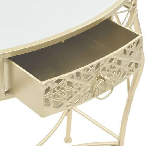 Bočni stolić u francuskom stilu metalni 82 x 39 x 76 cm zlatni Cijena