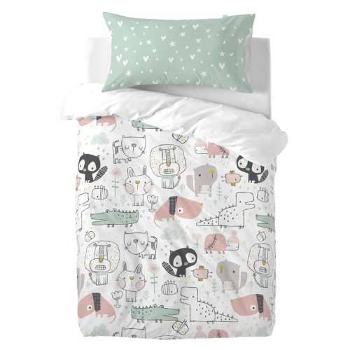 Set pokrivača za poplun HappyFriday Moshi Moshi Best Buddies Pisana Dječji krevetić 2 Dijelovi Cijena