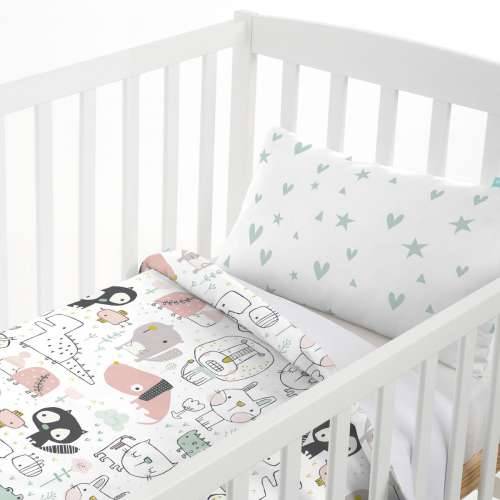 Set pokrivača za poplun HappyFriday Moshi Moshi Best Buddies Pisana Dječji krevetić 2 Dijelovi Cijena