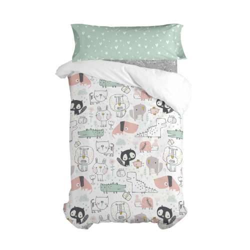 Set pokrivača za poplun HappyFriday Moshi Moshi Best Buddies Pisana Krevet od 80/90 2 Dijelovi Cijena