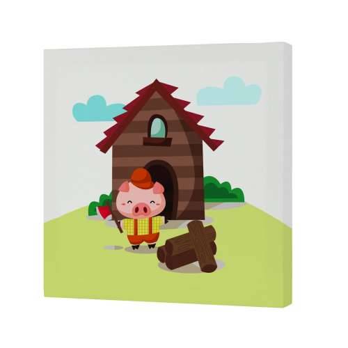 Platno HappyFriday Mr Fox Piggys Pisana 27 x 27 cm Cijena