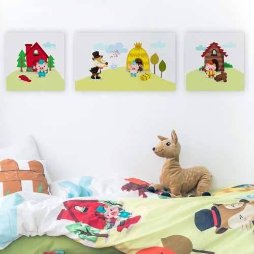 Platno HappyFriday Mr Fox Piggys Pisana 27 x 27 cm Cijena
