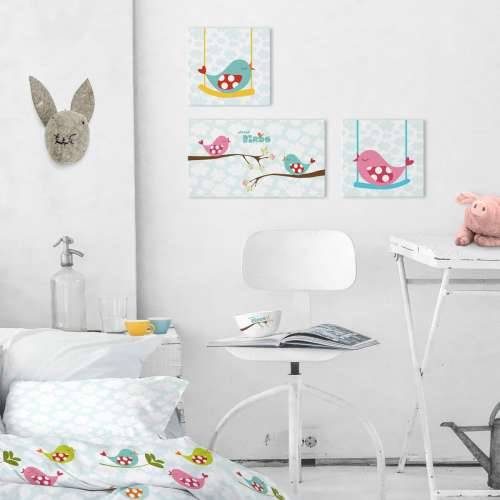 Platno HappyFriday Mr Fox Little birds Pisana 27 x 27 cm Cijena