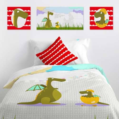 Platno HappyFriday Baleno Teen Dragon Pisana 27 x 27 cm Cijena